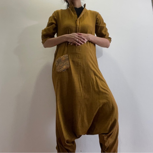 Khaki Brown women’s jumpsuit - Picture 2 of 8